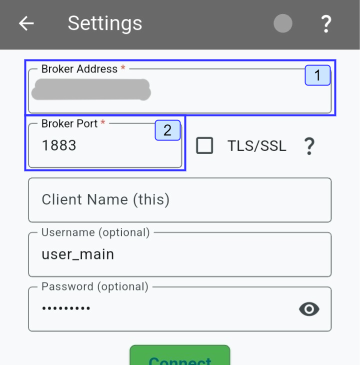 With Broker Address and Port
